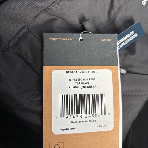 The North Face Women’s Freedom Ski Bib size XL NWT in TNF Black - Picture 2 of 11